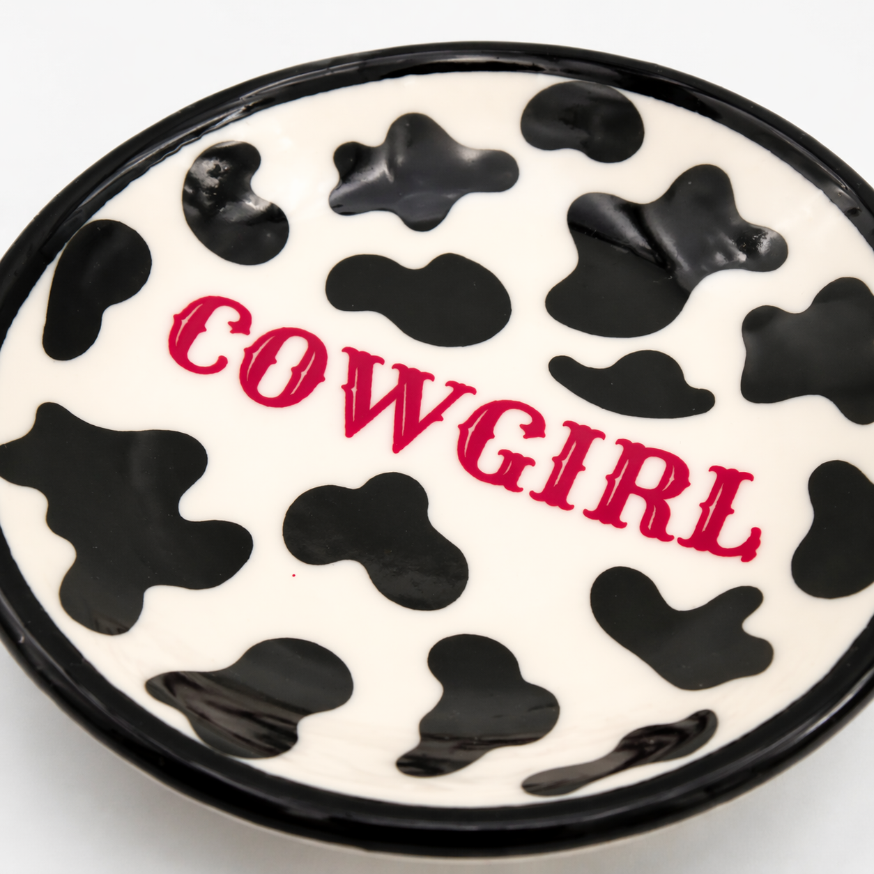 Cowgirl Cow Print Ring Dish – Western Jewelry Holder