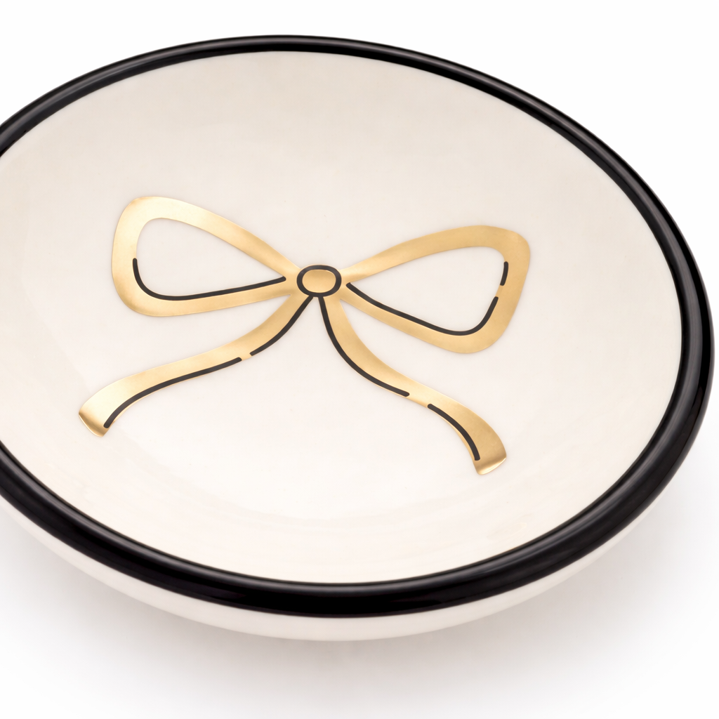 Gold Bow Ring Dish – Western Chic Jewelry Tray