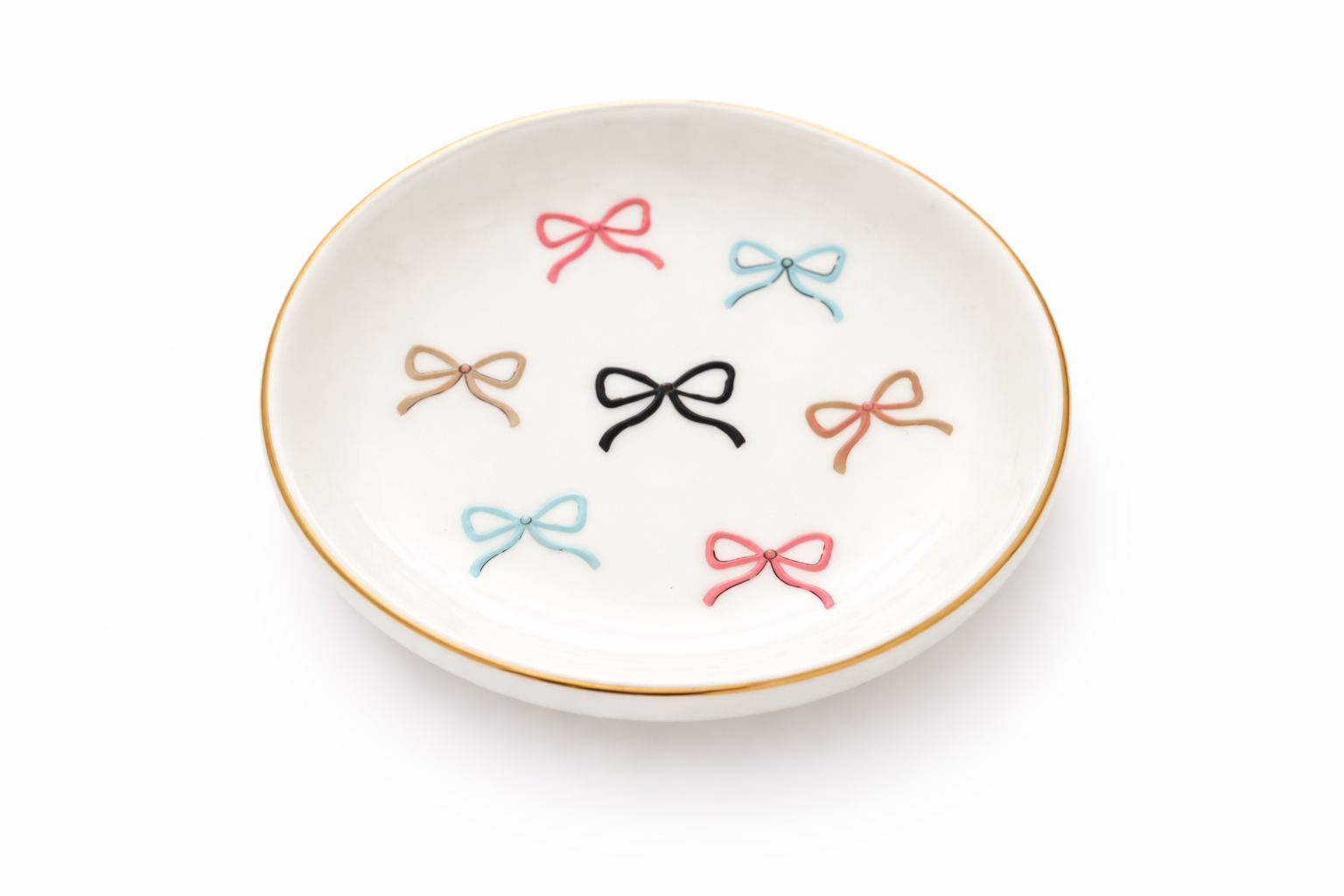 Western Bow Ring Dish – Multicolor Bow Trinket Tray