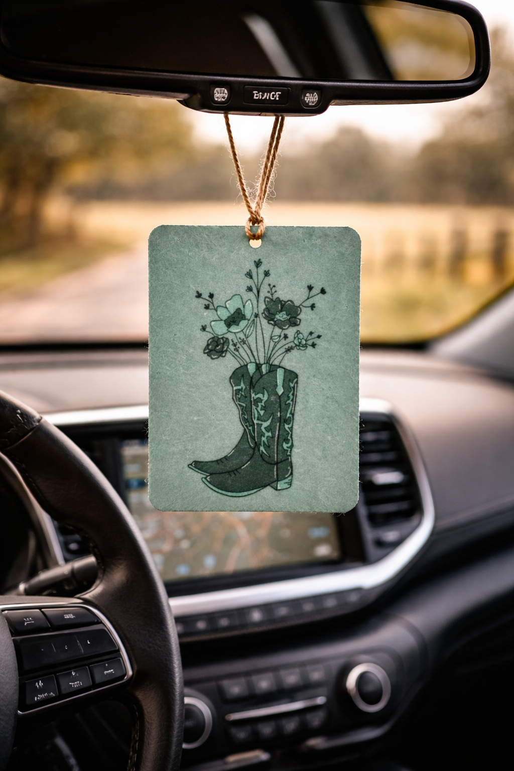 Cowboy Boot Floral Car Freshie