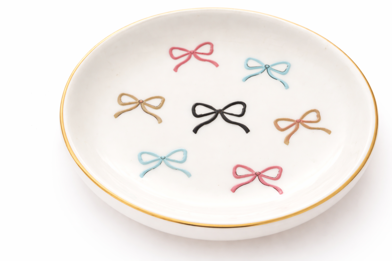 Western Bow Ring Dish – Multicolor Bow Trinket Tray