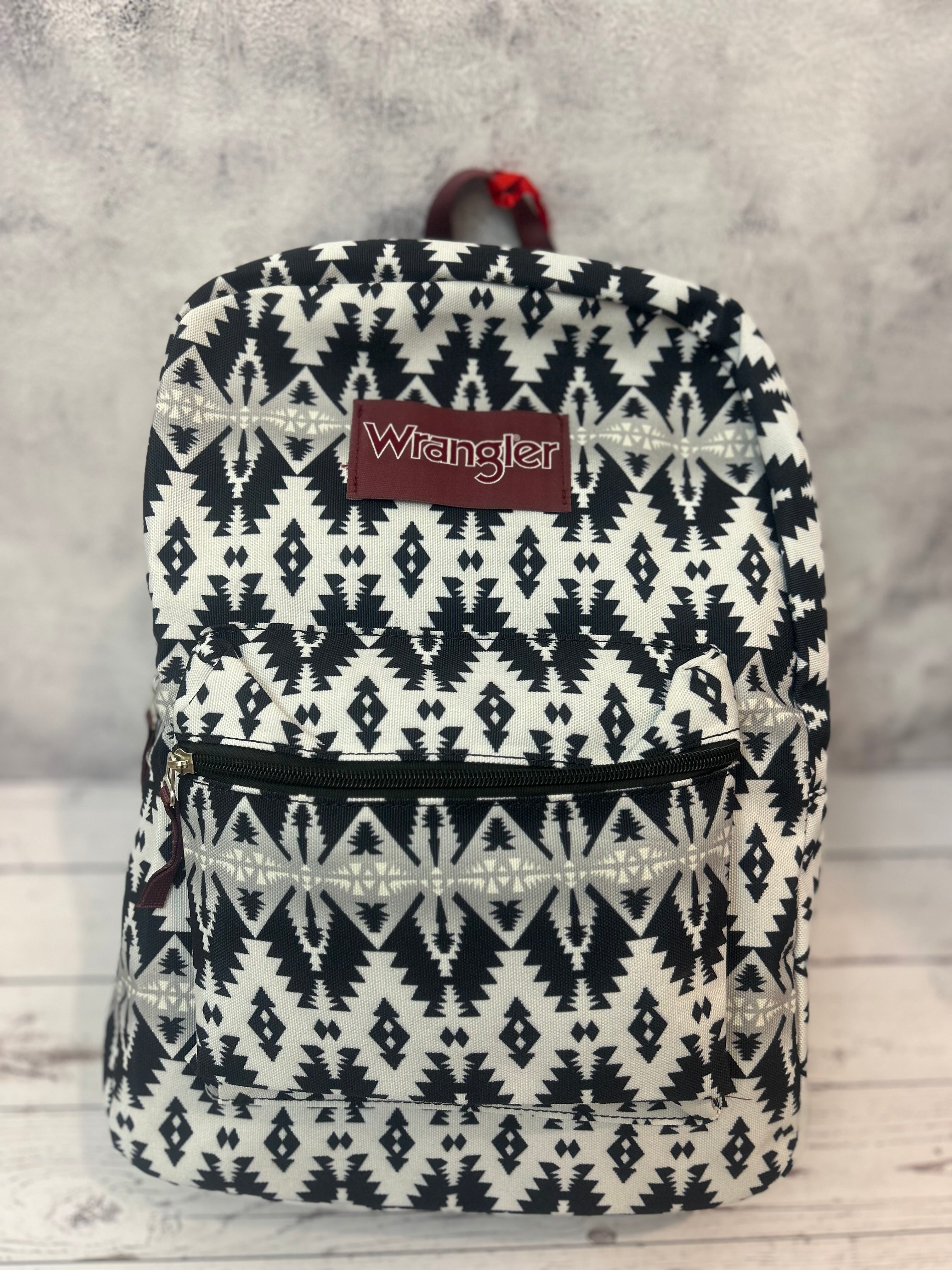 Wrangler Black & Ivory Aztec Western Backpack