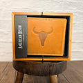 American Bison Tan Western Genuine Leather Wallet