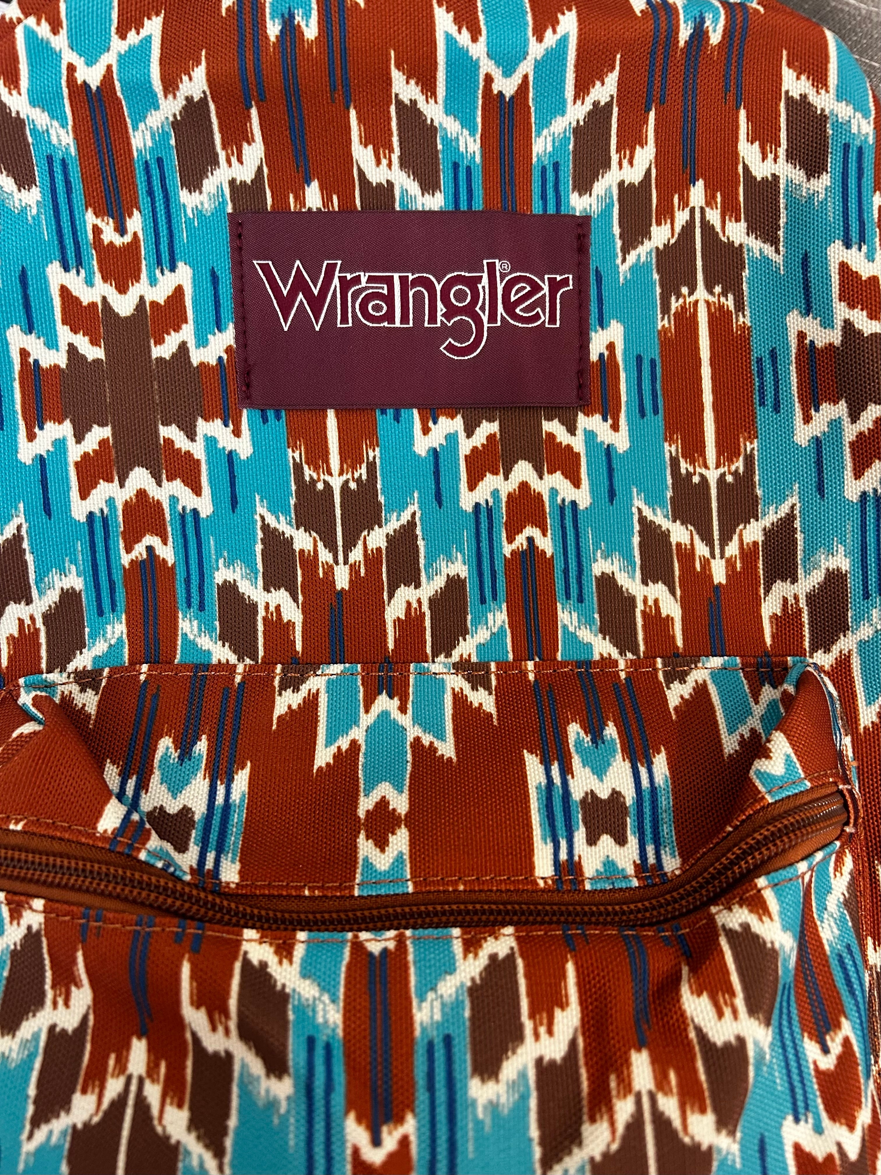 Wrangler Turquoise & Rust Aztec Western Backpack