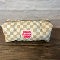 Dusty Tan Quilted Pencil Pouch - Western Makeup Pouch
