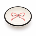 Salmon Pink Bow Ring Dish – Western Chic Jewelry Tray