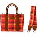 Wrangler Red Plaid Tote Bag with Adjustable Guitar Strap