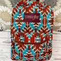 Wrangler Turquoise & Rust Aztec Western Backpack