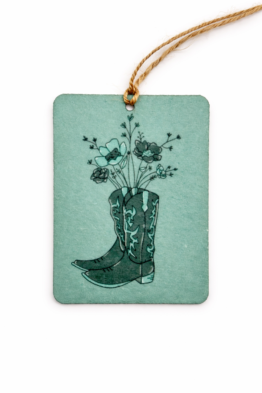 Cowboy Boot Floral Car Freshie