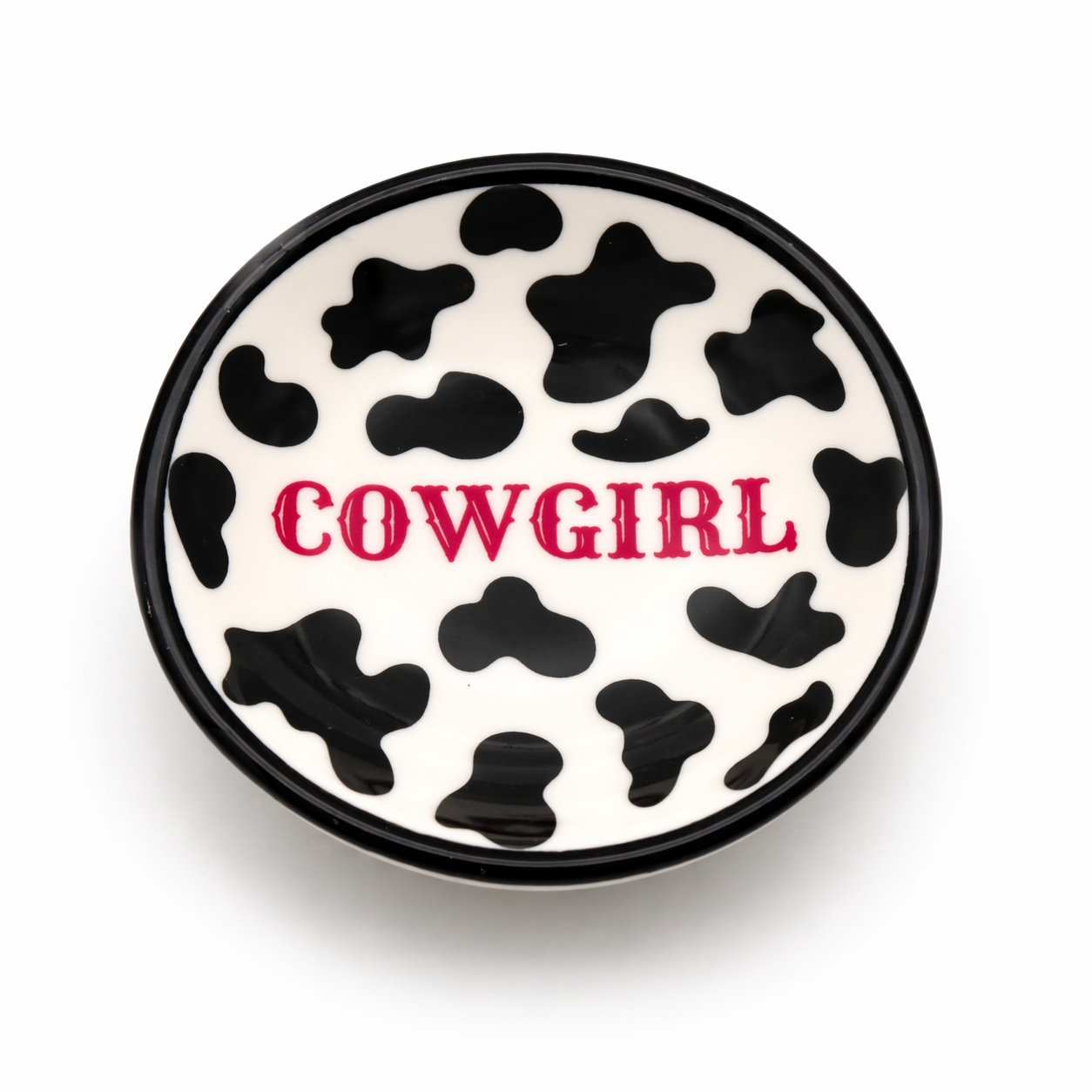 Cowgirl Cow Print Ring Dish – Western Jewelry Holder