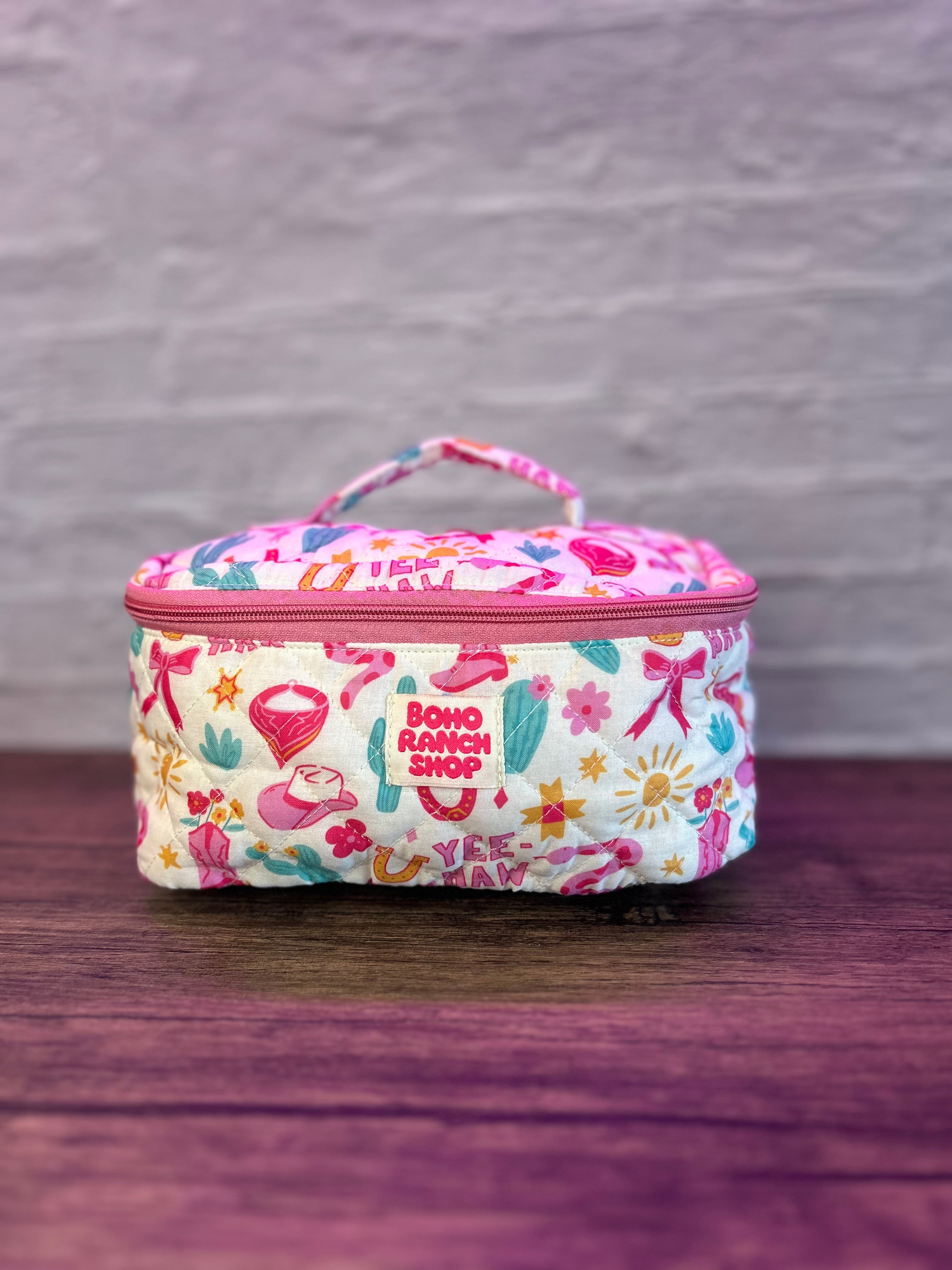 Yeehaw Doodle Makeup Bag Organizer