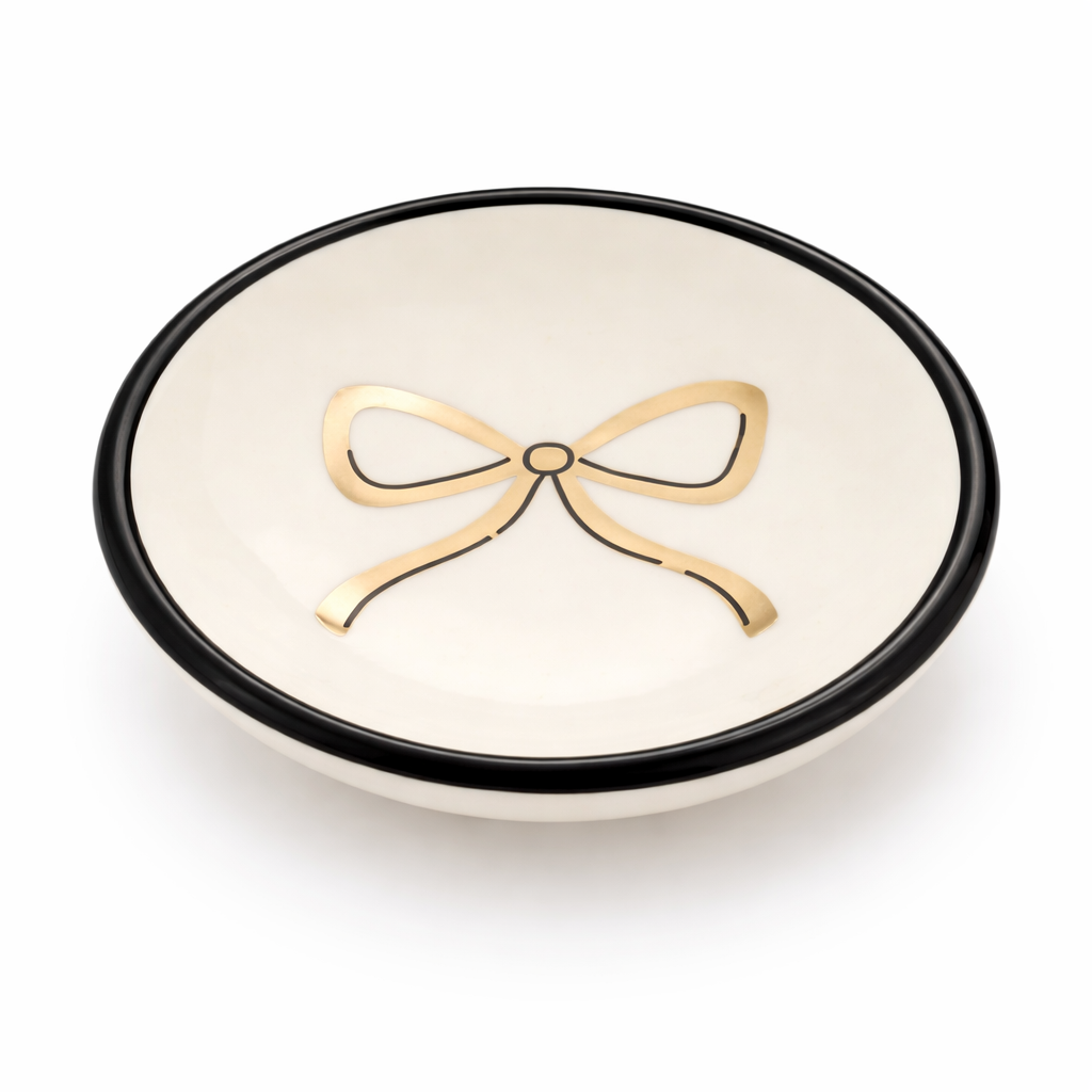 Gold Bow Ring Dish – Western Chic Jewelry Tray