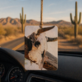 Desert Cow Skull Car Freshie