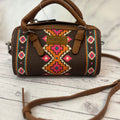 Wrangler Pink & Turquoise Aztec Barrel Purse