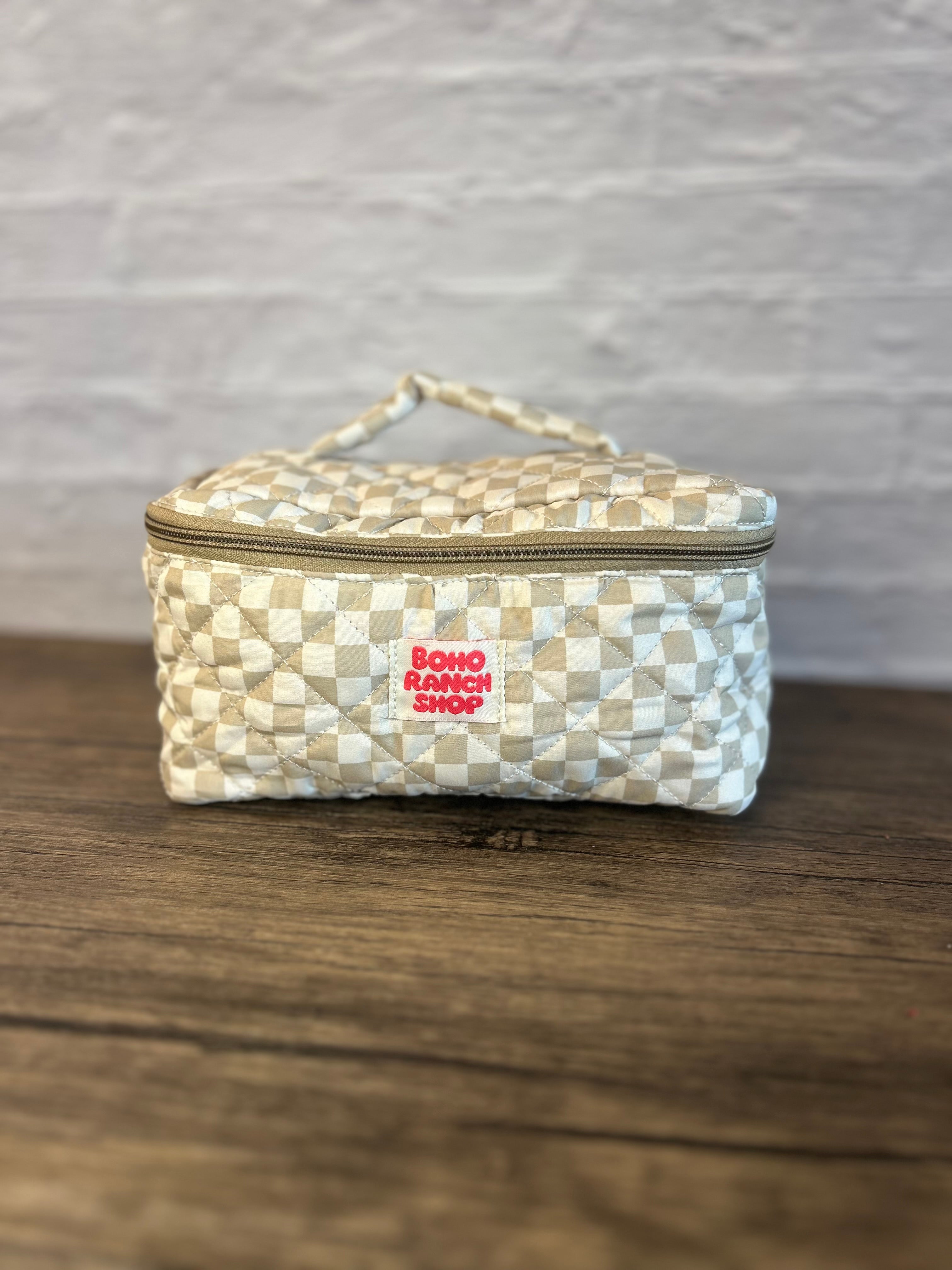 Dusty Tan Cowgirl Makeup Bag Organizer