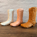 Ceramic Cowboy Boot Vase