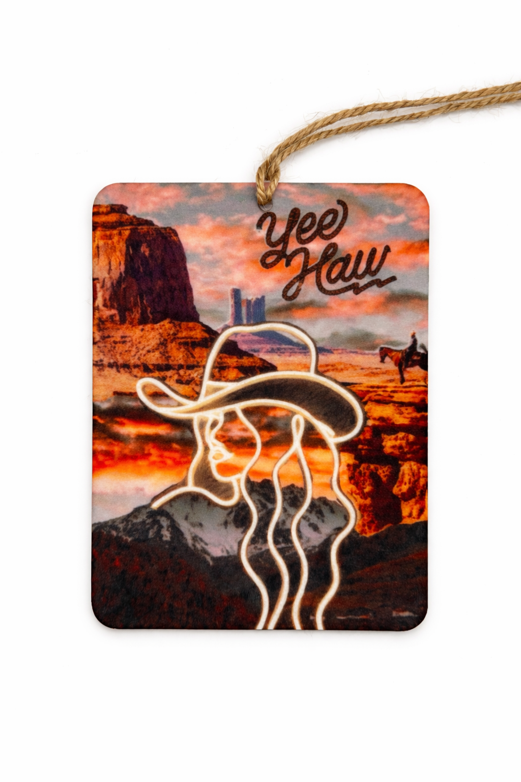 Yee Haw Desert Cowgirl Car Freshie