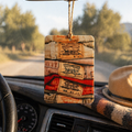 Vintage Denim Western Car Freshie