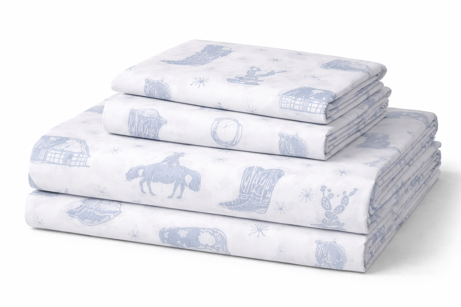 Western Ranch Sheet Set – Queen Size 6 Piece Bedding Set