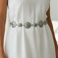 Turquoise Concho Chain Belt