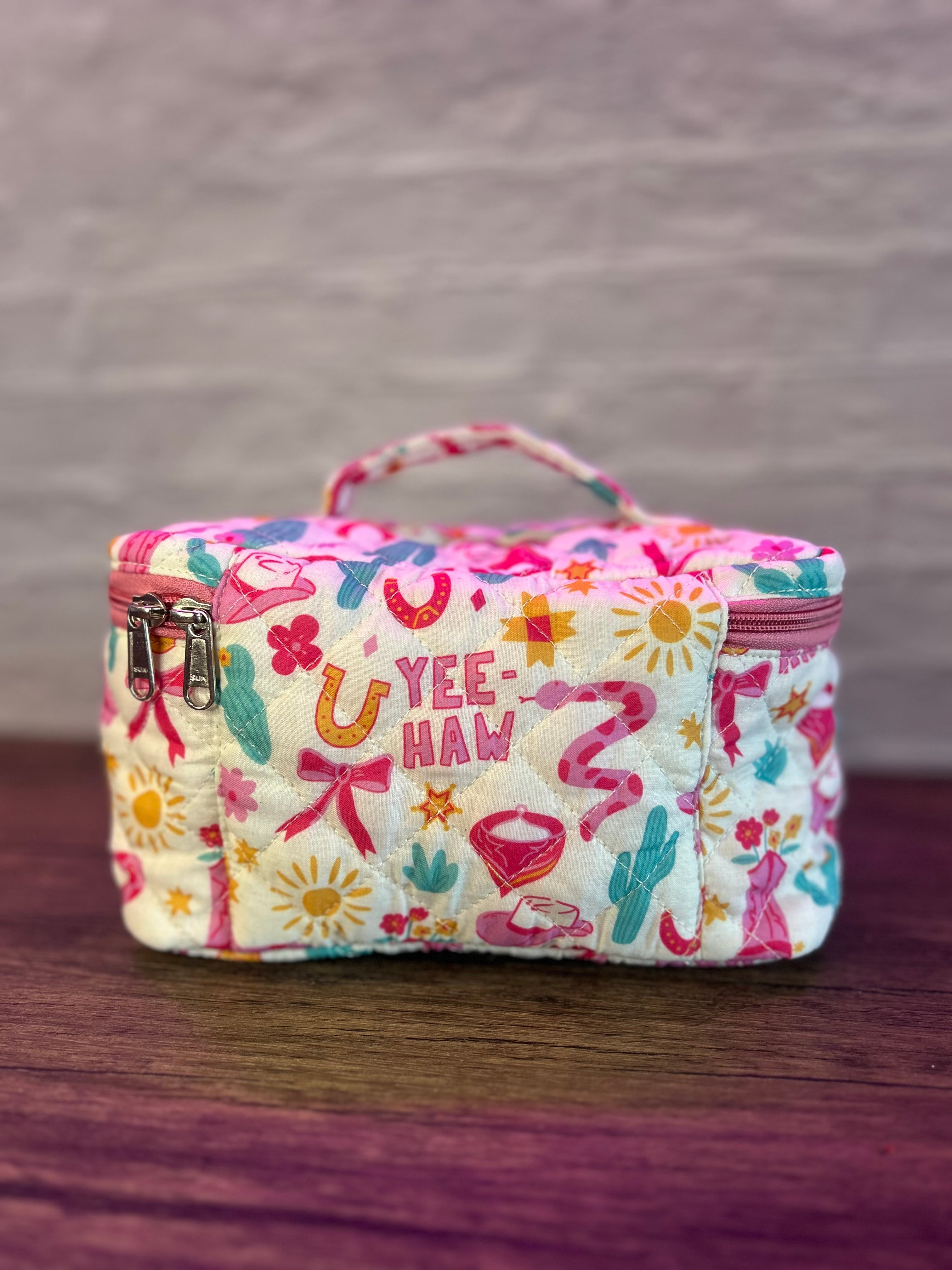 Yeehaw Doodle Makeup Bag Organizer