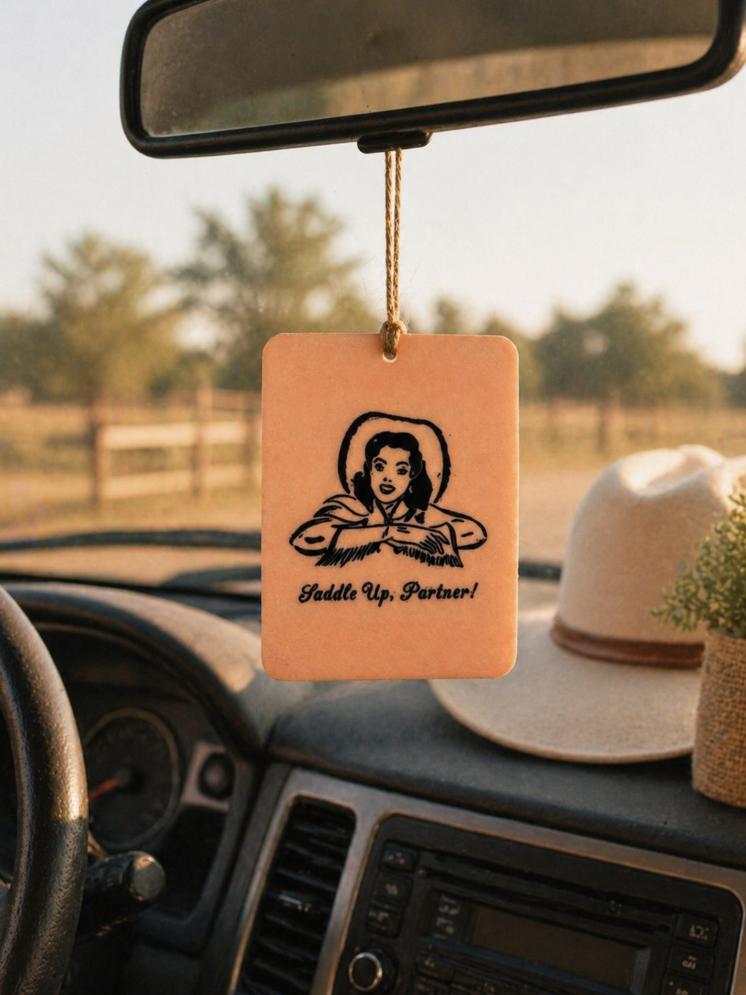 Saddle Up, Partner Car Freshie