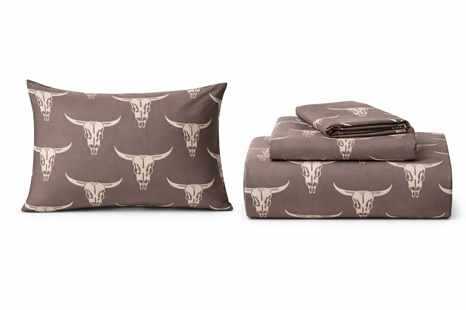 Western Longhorn Sheet Set – 6 Piece Bedding Set