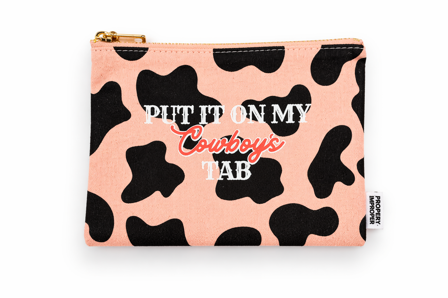 Put It On My Cowboy’s Tab Canvas Pouch